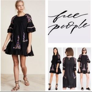 Free People | Embroidered Baby Doll Dress | S